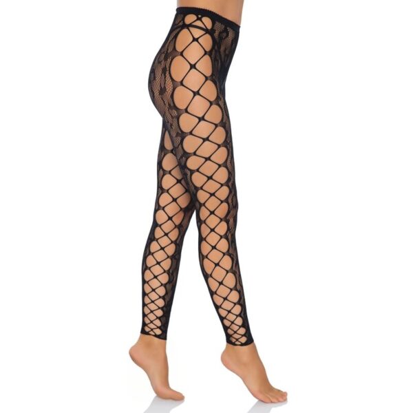 LEG AVENUE FOOTLESS CROTHLESS TIGHTS ONE SIZE - Image 2