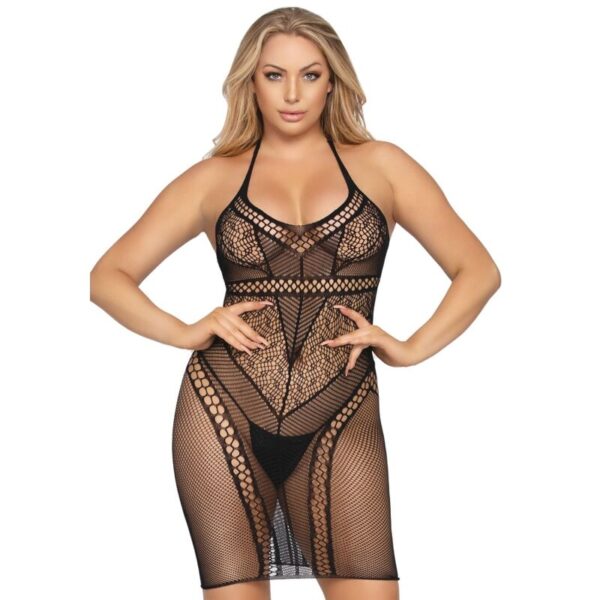 Mercadox LEG AVENUE - MINI VESTIDO MULTI NET TAMANHO ÚNICO - PRETO