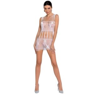 PASSION WOMAN BS090 BODYSTOCKING – WHITE ONE SIZE