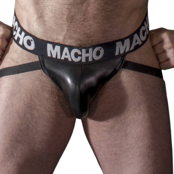 Mercadox MACHO - MX25NC JOCK COURO PRETO M