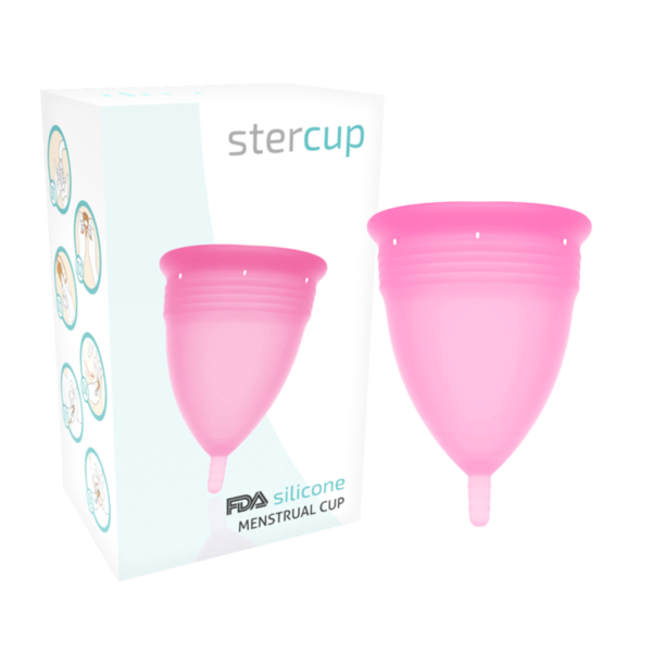 Mercadox COPA MENSTRUAL STERCUP TAMANHO L ROSA COR SILICONE FDA