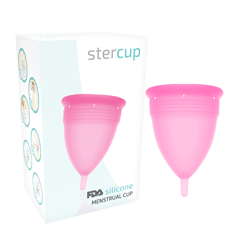 Mercadox TAÇA STERCUP MENSTRUAL TAMANHO S COR-DE-ROSA SILICONE FDA