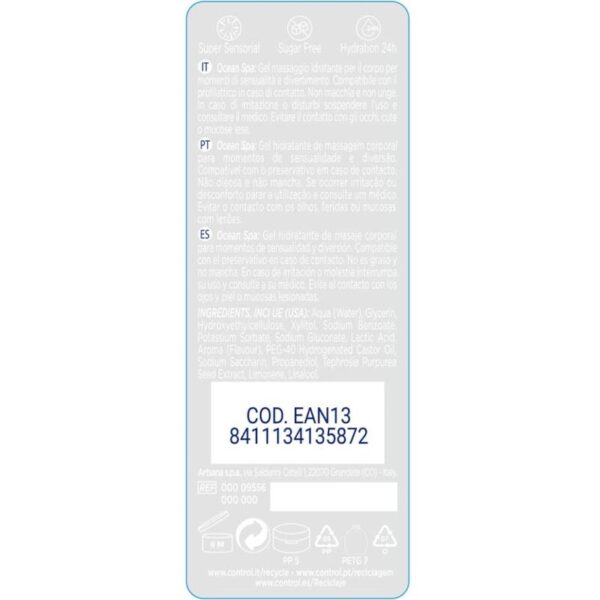 CONTROL 2-1 MASSAGE  PLEASURE MEDITERRANEAN SEA 200ML - Image 2