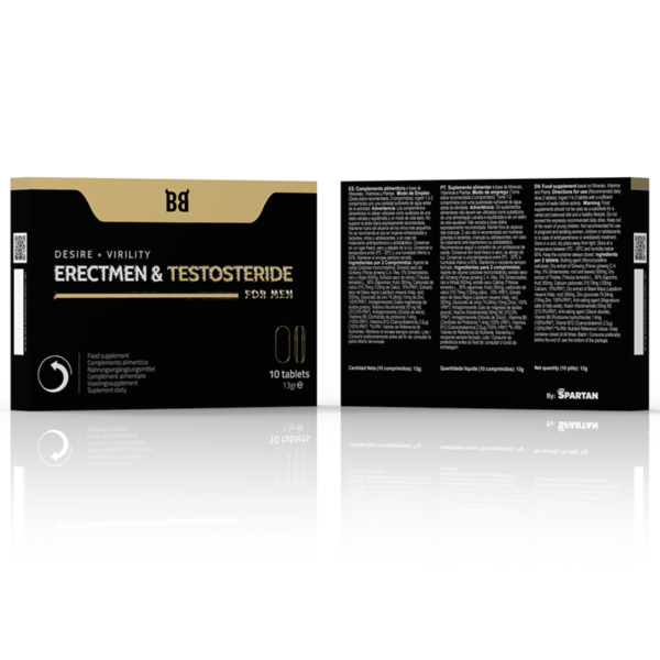 BLACKBULL BY SPARTAN - ERECTMEN  TESTOSTERIDE DESIRE + VIRILIDADE PARA HOMENS 10 COMPRIMIDOS - Image 3