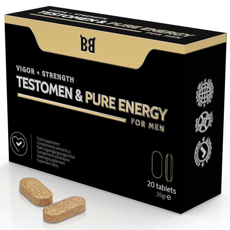 Mercadox BLACKBULL BY SPARTAN - TESTÔMEN E PURE ENERGY ENHANCER PARA HOMENS 20 C PSULAS