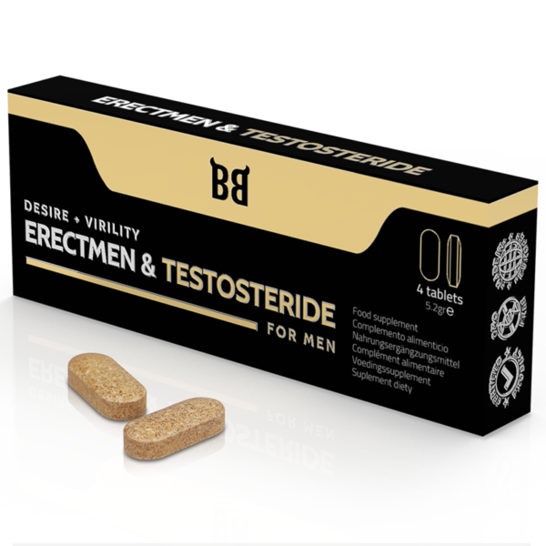 Mercadox BLACKBULL BY SPARTAN - ERECTMEN & PODER DE TESTOSTERIDA E TESTOSTERONA PARA HOMENS 4 C PSULAS