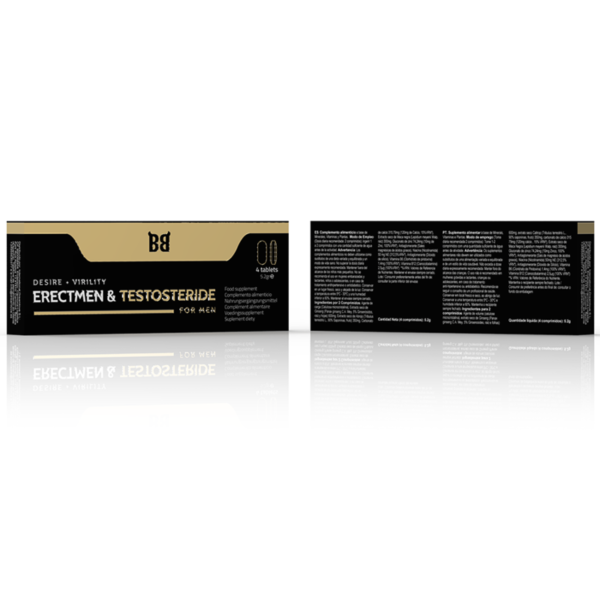 BLACKBULL BY SPARTAN - ERECTMEN  TESTOSTERIDE DESIRE + VIRILIDADE PARA HOMENS 4 COMPRIMIDOS - Image 3