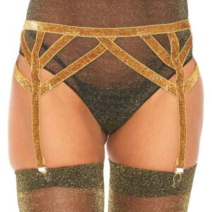 LEG AVENUE GOLDEN LUREX GAUGE ONE SIZE