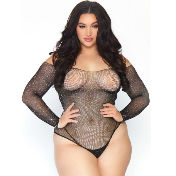 Mercadox LEG AVENUE - BODYSTOCK CRISTALIZADO DE REDE 1X-2X