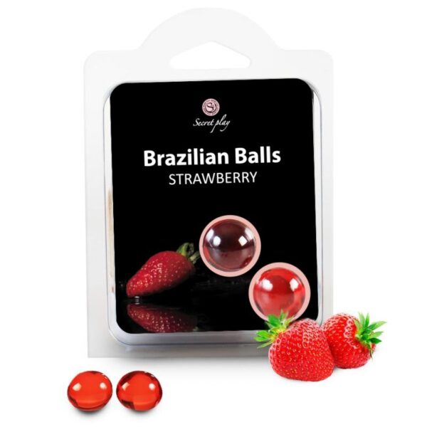 Mercadox SECRETPLAY - 2 BOLAS BRASILEIRAS DE MORANGO