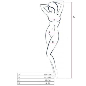 PASSION WOMAN BS047 BODYSTOCKING – WHITE ONE SIZE