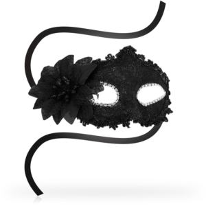 OHMAMA – MÁSCARAS ANTIZAZ FLOR LATERAL ESTILO VENEZIANO – PRETO