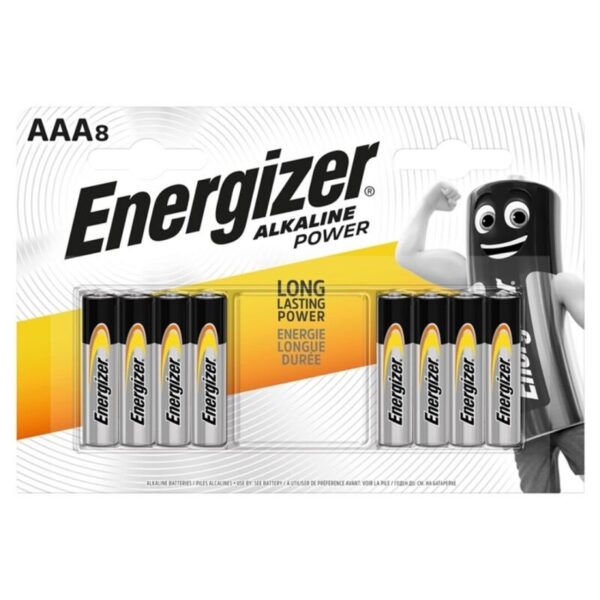 Mercadox ENERGIZADOR DE BATERIA ALCALINA POTÊNCIA AAA LR03 8 UNIDADE