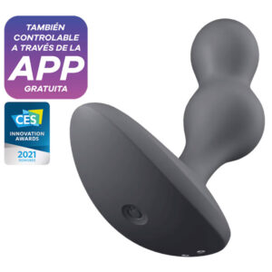 SATISFYER DEEP DIVER VIBRATING PLUG APP – GREY