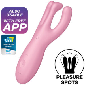 SATISFYER THREESOME 4 VIBRATOR APP – PINK