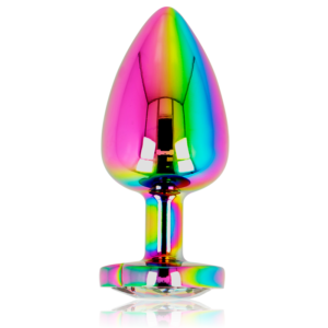 OHMAMA – PLUG ANAL DE CORAÇÃO IRIDESCENTE TAMANHO L