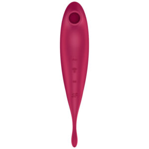 SATISFYER TWIRLING PRO+ AIR PULSE STIMULATOR & VIBRATOR APP – RED