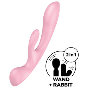 SATISFYER – VIBRAO HÍBRIDA TRIPLE OH ROSA