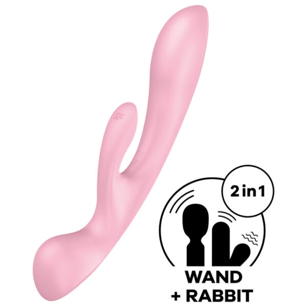 Mercadox SATISFYER - VIBRAO HÍBRIDA TRIPLE OH ROSA