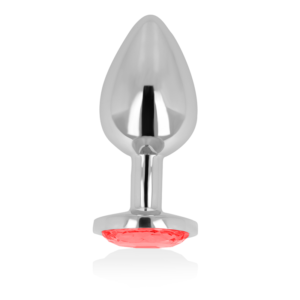 OHMAMA – PLUG ANAL COM CRISTAL VERMELHO 8 CM