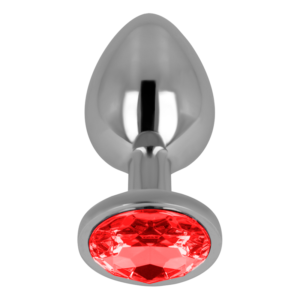 OHMAMA – PLUG ANAL COM CRISTAL VERMELHO 8 CM