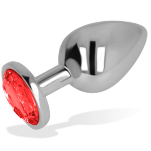 OHMAMA – PLUG ANAL COM CRISTAL VERMELHO 9 CM