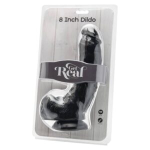 CAIA NA REAL – DILDO 20,5 CM COM BOLAS PRETAS