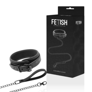 FETISH SUBMISSIVE – COLAR DE CORRENTE COM FORRO DE NOPRENE