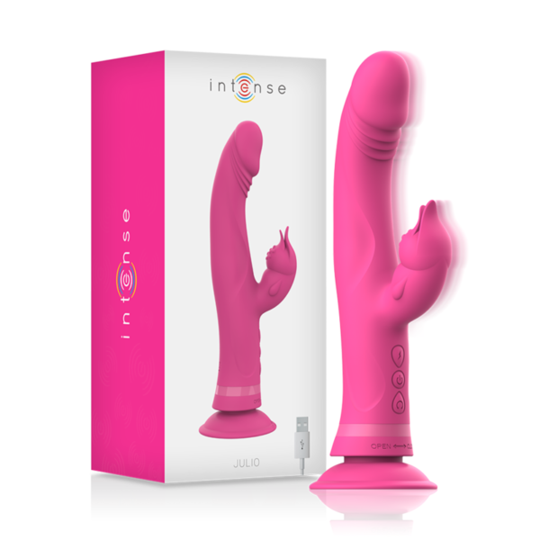 INTENSE - JULIO VIBRATOR RABBIT SILICONE PINK - Image 2