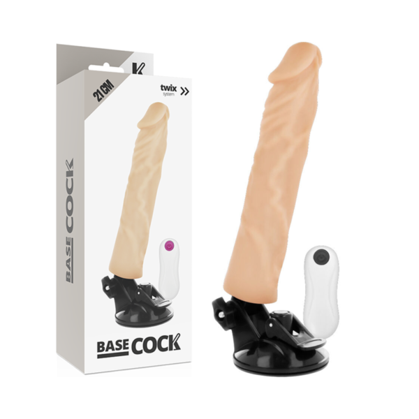 Mercadox BASECOCK - VIBRADOR REALÍSTICO CONTROLE REMOTO NATURAL 21CM
