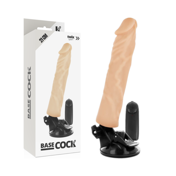 Mercadox BASECOCK - VIBRADOR REALÍSTICO CONTROLE REMOTO NATURAL 21 CM