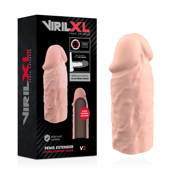 VIRILXL EXTENSION DE PENE LIQUID SILICONE V3 NATURAL - Image 2