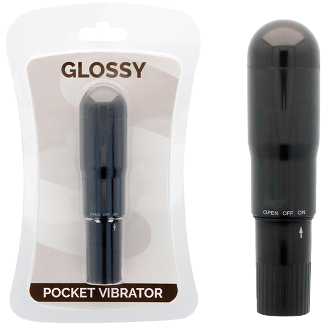 Mercadox GLOSSY - VIBRADOR DE BOLSO PRETO