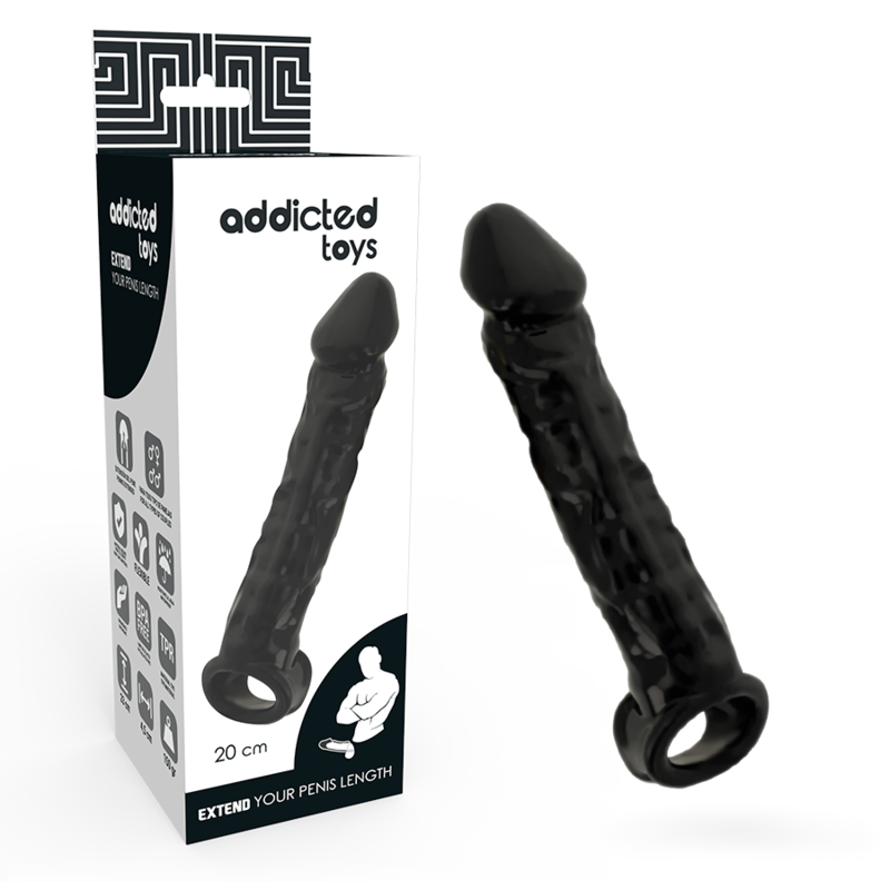 Mercadox ADDICTED TOYS EXTENSOR PARA EL PENE NEGRO