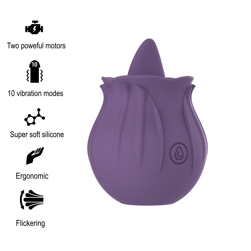 Mercadox INTENSE - VIOLET CL TORIS STIMULATOR 10 VIBRATIONS LILÁS