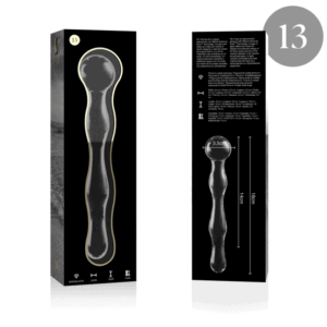 NEBULA SERIES BY IBIZA – MODELO 13 DILDO VIDRO BOROSILICADO 18 X 3,5 CM TRANSPARENTE