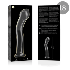 SÉRIE NEBULA BY IBIZA – MODELO 18 DILDO VIDRO BOROSILICADO 18,5 X 3,5 CM TRANSPARENTE