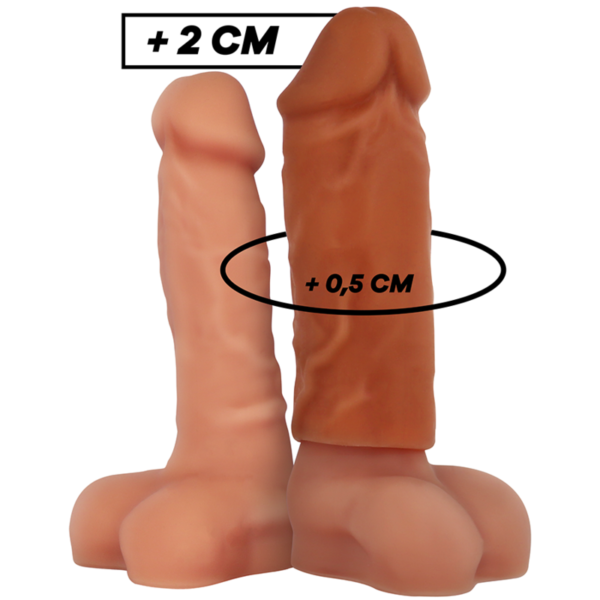 Mercadox VIRILXL - EXTENSÃO DE PÊNIS DE SILICONE LÍQUIDO V3 MARROM