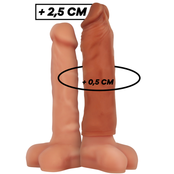 Mercadox VIRILXL - EXTENSÃO DE PÊNIS DE SILICONE LÍQUIDO V5 MARROM