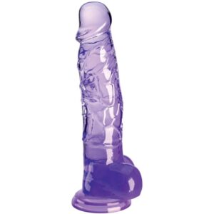 KING COCK CLEAR – PÊNIS REALISTA COM BOLAS 16,5 CM ROXO