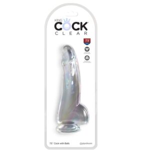 KING COCK CLEAR – DILDO COM TESTÍCULOS 15,2 CM TRANSPARENTE