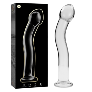 SÉRIE NEBULA BY IBIZA – MODELO 18 DILDO VIDRO BOROSILICADO 18,5 X 3,5 CM TRANSPARENTE