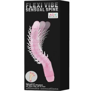 FLEXI VIBE SENSUAL SPINE BENDABLE VIBRATING DILDO LILA 23.5 CM