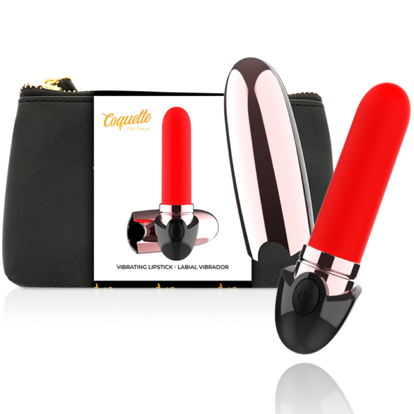 Mercadox COQUETTE CHIC DESIRE - BATOM RECARREGÁVEL VIBRADOR PRETO/ OURO