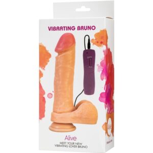 ALIVE – VIBRADOR DE PÉNIS BRUNO REALÍSTICO 22 CM