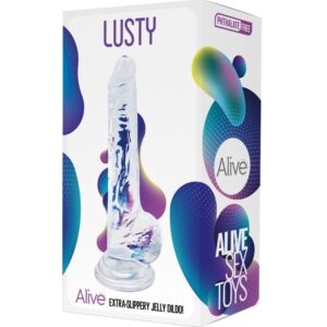 ALIVE – LUSTY REALISTIC PÊNIS TRANSPARENTE 18 CM