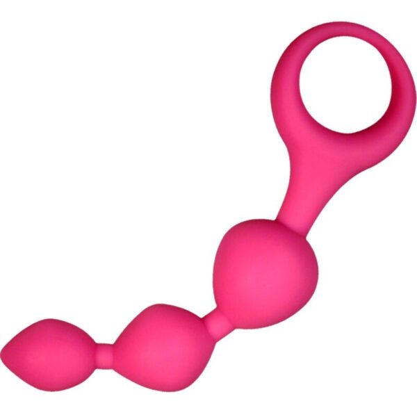 Mercadox ALIVE - BOLAS ANAIS DE SILICONE TRIBALL ROSA 15 CM