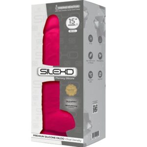 SILEXD – MODELO 1 PÊNIS REALÍSTICO PREMIUM SILEXPAN SILICONE FÚCSIA 38 CM