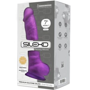 SILEXD – MODELO 1 PÊNIS REALÍSTICO PREMIUM SILEXPAN SILICONE VIOLETA 17,5 CM