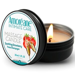 AMOREANE – VELA DE MASSAGEM MORANGO CHAMPAGNE 30 ML